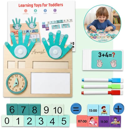Anoush® Rekenbord - Montessori speelgoed - Rekenen - Houten Speelgoed - Schrijven - Getallen - Cijfers leren - Klokkijken - Educatief speelgoed -Sensorisch speelgoed - Peuter speelgoed - Jongens - Meisjes - Kind - 3 jaar - 4 jaar - 5 jaar - 6 jaar