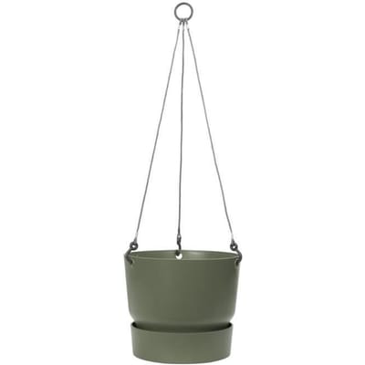 Elho Greenville Hangschaal 24 - Hangpot voor Buiten - 100% Gerecycled Plastic - Ø 23.5 x H 20.5 cm - Blad groen