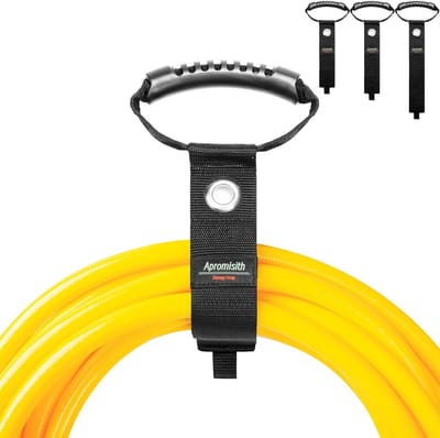Klittenbandriem met handgreep 3-delig (17" / 22" / 28") - Verbindingsriem voor tuinslang, zwembadslang, snoerbeheer