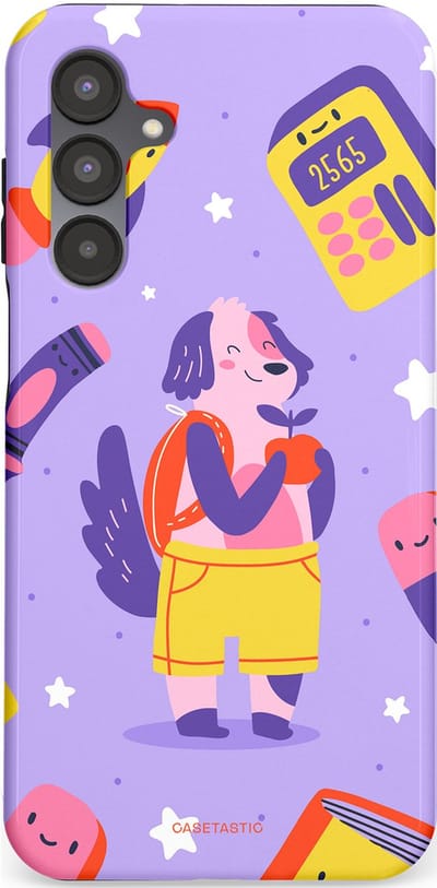 Casetastic hoesje geschikt voor Samsung Galaxy A16 - Dubbellaagse bescherming - Tussen boeken en sterren - Fashion Case - Lavendel Geel