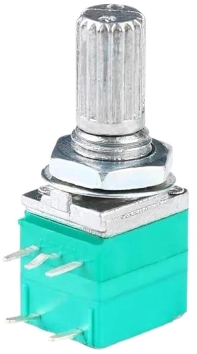 Potentiometer Set - Variabele Weerstand - Audio Aanpassing - Met Schakelaar - 5 Stuks 15mm - Zilverkleurig