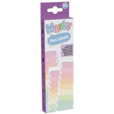 COLOP MARKY stiftetiketten, 10 × 42 mm, 12 pastelkleuren, 96 stuks