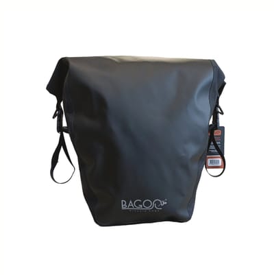 Bagoo Enkele fietstas - Waterdicht Bisonyl - 22 liter - Zwart - 60x32 cm