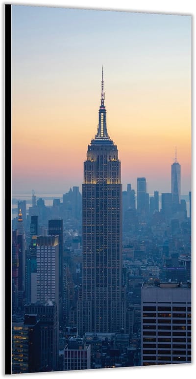Dibond –Wolkenkrabber– 100x200cm Foto op Aluminium (Met Ophangsysteem)