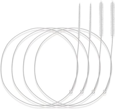 Set van 4 Flexibele Schoonmaakborstels voor Lange Buizen - Nylon Borstels voor Afvoer, Koelkast en Keuken met Zachte Punt voor Effectieve Reiniging