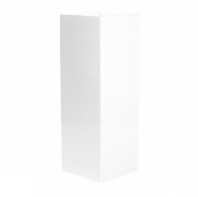 Pottery Pots - Plantenbak Yang - L35cm x W35cm x H100cm - Indoor en Outdoor - Glossy White