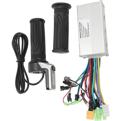 Borstelloze Controller Kit 36V 48V 500W 28A 3 Modussen Draaigashendel LCD-Display Waterdicht voor black
