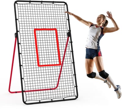Triumpunpre Volleybalnet Buiten voor Kinderen 213x121cm/7x4 Ft - Volleybalnetmet Palen Volleybal Trainingsapparaat Verstelbaar Oefennet voor Volleybal met 5 Hoeken - Inklapbaar Trainingsnet voor Smash, Pass en Set-up - Buitenspeelgoed voor Achtertuin
