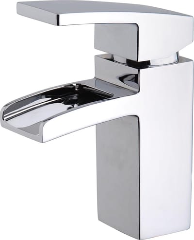 Wiesbaden Rombo Wastafel kraan Waterval met Waste - Chroom
