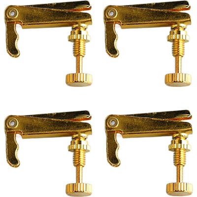 4 Pièces Accordeur Fin de Violon 12 Métal Ajusteur de Corde de Violon Pièce Accessoire Instrument de Musique Or or