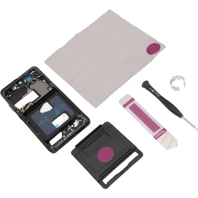 Middenframe Bezel Vervanging voor Galaxy S21 Ultra 5G Smartphone Metalen Middenframe Bezel Plaat zwart
