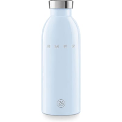 SMEG x 24Bottles WBF01PB Thermosfles - Geïsoleerde Drinkfles - 500 ml - Dubbelwandig RVS - Houdt 12 Uur Warm & 24 Uur Koud - Lekvrij - '50s Style - Pastelblauw