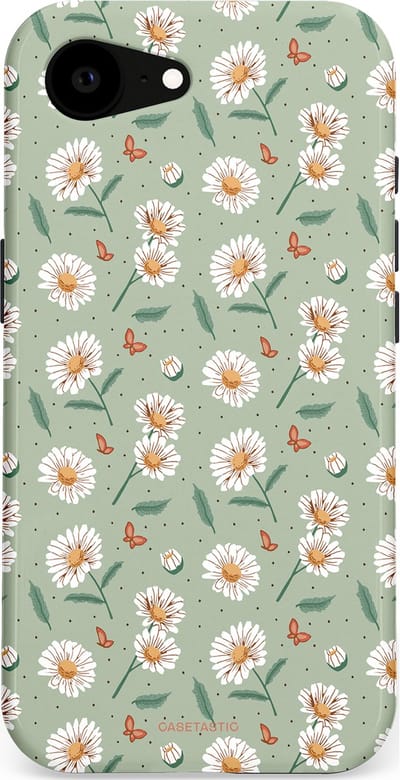 Casetastic Hoesje Geschikt voor Apple iPhone 16e Magsafe - Stijlvolle Beschermende Duo-layer Case - Vleugels en madeliefjes