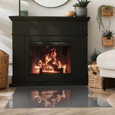 Coloray Vloerplaat Houtkachel - Plaat onder Houtkachel - 100 cm x 70 cm - Kachel Onderplaat - Grijs Vloerplaat Kachel - Onderplaat - Onderplaat Kachel - Houtkachel Vloerplaat - Onderplaat Voor Houtkachel