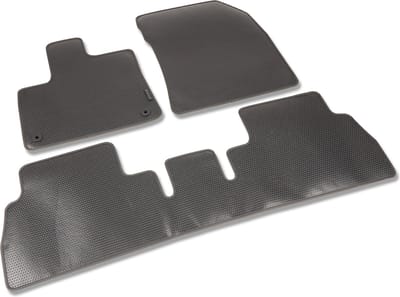 Rubber Automatten Duogrip - Geschikt voor Peugeot Rifter - 2018-heden - 3-delig - Uitvoering: L1/L2 | 5-zits | Bevestigingssysteem: Clips (met oog)