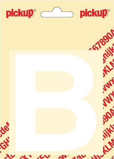 Pickup plakletter Helvetica 100 mm - wit B