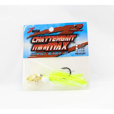 Zman Chatterbait Mini Max Zinkend Kunstaas 1/2 Oz Grafiek/Wit (8972) brown