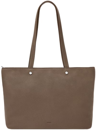 FOSSIL Schoudertas Jessie Top Zip Tote Smoke Donkerbruin