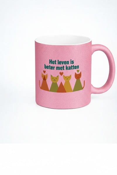 Leven met Katten Mok - Schattige Katten Design Koffiemok