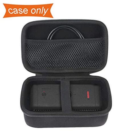 Draagbare Bluetooth-luidspreker met harde schaal en transporttas - zwart
