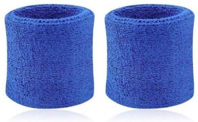 ProductGoods - 2x Zweetband Blauw | Zweetbandjes pols