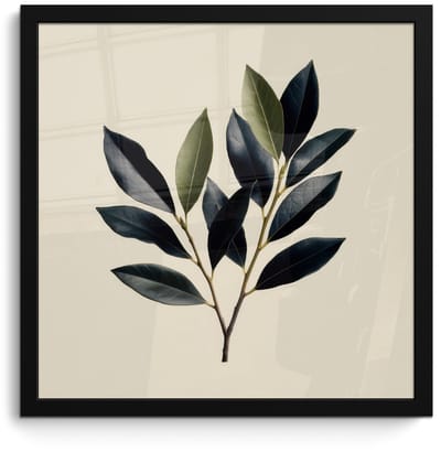 Poster in lijst - Fotolijst 40x40 cm - Posters - Ovaal - Olijfgroen - Simpel - Posterlijst zwart - Decoratie - Wanddecoratie woonkamer - Muurdecoratie slaapkamer