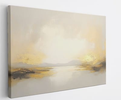 Saammp Canvas Schilderij - Landschap - Neutraal - Abstract kunstwerk - 45x30 - Foto op canvas - Wanddecoratie - Muurdecoratie Woonkamer - Slaapkamer decoratie - Canvas Print