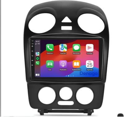 CarPlay autoradio geschikt voor Volkswagen Beetle | 2004 t/m 2010 | Android 13 | Draadloos Apple CarPlay & Android Auto | 2GB + 32GB | QuadCore processor | Denago DNG-A312 | 2025 model | 2004 2005 2006 2007 2008 2009 2010 | Bluetooth & Wifi