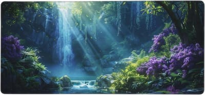 Landschapsmat - Grote bureauonderlegger - Comfortabel werken - Waterbestendig en wasbaar - 100 x 50 cm - Zwart