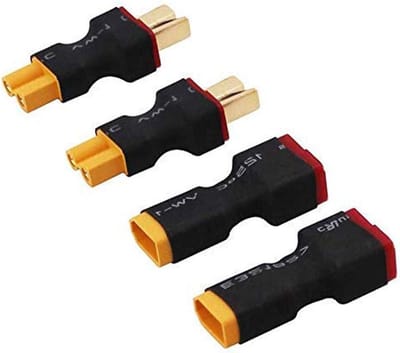 XT30 naar T Plug Adapters - Draadloze Connectoren Batterij - RC Hobby Verbindingen - Geen Soldeer Nodig - 4 Stuks