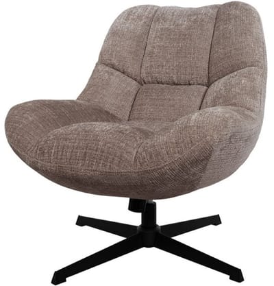 Draaifauteuil Chuck 360 - schommel effect - stof cremona 24 bruin - 77x80x86 cm