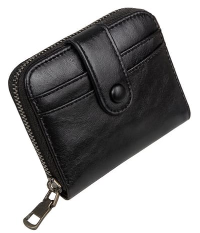 Billfold Retro Portemonnee & Pasjeshouder I Voor 11 Pasjes I Creditcardhouder I Met Geldvak I Pasjes Houder I Wallet I PU Leer I Heren I Zwart