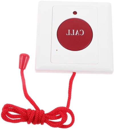 Noodoproepknop - Alarm Systeem - Veiligheid Thuis - Dubbele Alarmknoppen - 8.5 x 8.5 cm - Wit