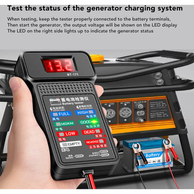 BT 171 Automotive Dynamo Tester 12V Digitale Auto Accu Analyzer voor Vrachtwagen Motorfiets SUV Boot