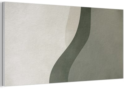 Akoestisch wandpaneel 80x40 cm - Vilt schilderij Japandi - Groen - Abstract - Modern - Akoestische panelen - Geluidsdempende wanddecoratie - Geluidsisolatie woonkamer - Muurdecoratie geluidspanelen