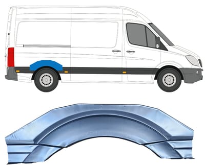 Reparatiepaneel achterspatbord voor Volkswagen Crafter 2005-2017