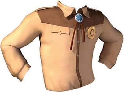 Blouse Suske met hoed, ster en masker - Maat 116