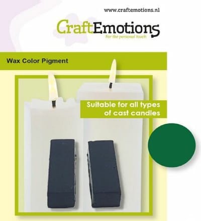 CraftEmotions Waskleurpigment groen 2 sticks 30 x 10 x 10mm = +/- 5 gr