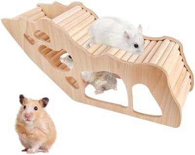 PromoHome Houten Huisje voor Kleine Knaagdieren - DIY Speelhuis met Waterbestendige Afwerking