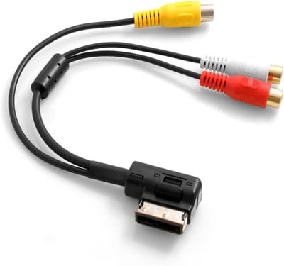 Adapterkabel Audio Video - AMI MDI Kabel - Auto Multimedia - Verwarring-vrij Aansluiten - 23 cm Lengte - Zwart