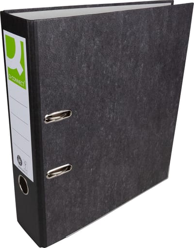 Q-CONNECT ordner | voor ft A4 | uit karton | rug van 8 cm | gewolkt zwart