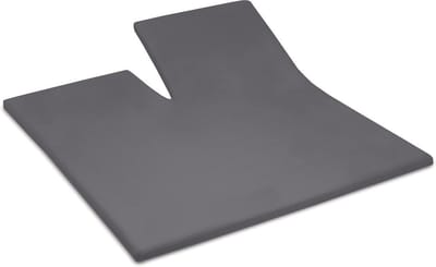 Cinderella Sundays - Topper hoeslaken met split (tot 15 cm)  - Satijn - 180x220 cm - Anthracite