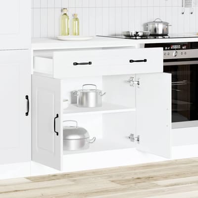vidaXL - Onderkast - Kalmar - bewerkt - hout - wit