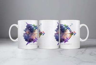 Koffiemok Sterrenbeeld Boogschutter - koffiemok - theemok - koffiebeker - mok - drinkbeker - Boogschutter - Ram – Stier - Tweelingen – Kreeft – Leeuw – Maagd – Weegschaal - Schorpioen – Boogschutter – Steenbok – Waterman – Vissen