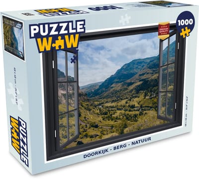 Puzzel Doorkijk - Berg - Natuur - Legpuzzel - Puzzel 1000 stukjes volwassenen