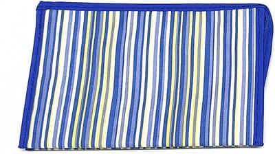 Rojafit - Make-up Tasje - Retro Style - Blue Lines - Afmeting: 18 x 5,5 x 11 cm.
