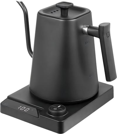 House of Husk Gooseneck Waterkoker - Slow Coffee Kettle - Heet Water Ketel - Temperatuurregeling - Warmhoud Functie - 900 ml - Zwart