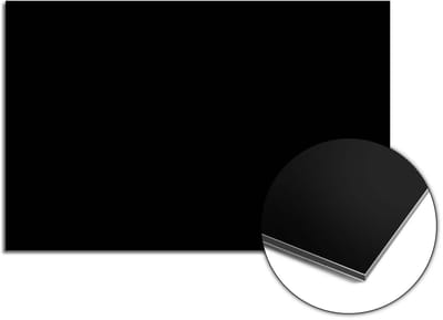 KitchenArt - Pure Black Spatscherm - 100x65 cm - Spatscherm Achterwand Keuken - Spatwand Keuken