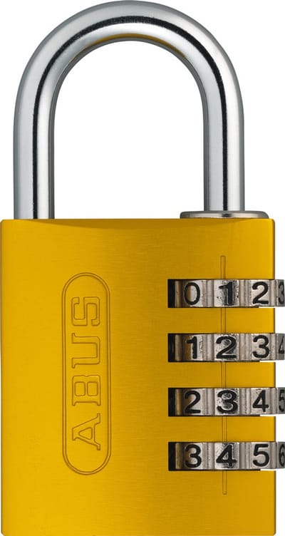 ABUS 724/40 cijferslot geel - 40 mm beveiliging
