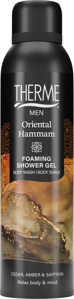 THERME Men Oriental Hammam Foaming Shower Gel - 6 x 200 ml - Voordeelverpakking